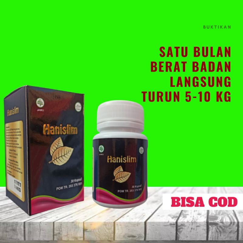 HANISLIM OBAT DIET PENURUN BERAT BADAN PEMBAKARAN LEMAK PELANGSING MENURUNKAN BERAT BADAN PERUT BUNC