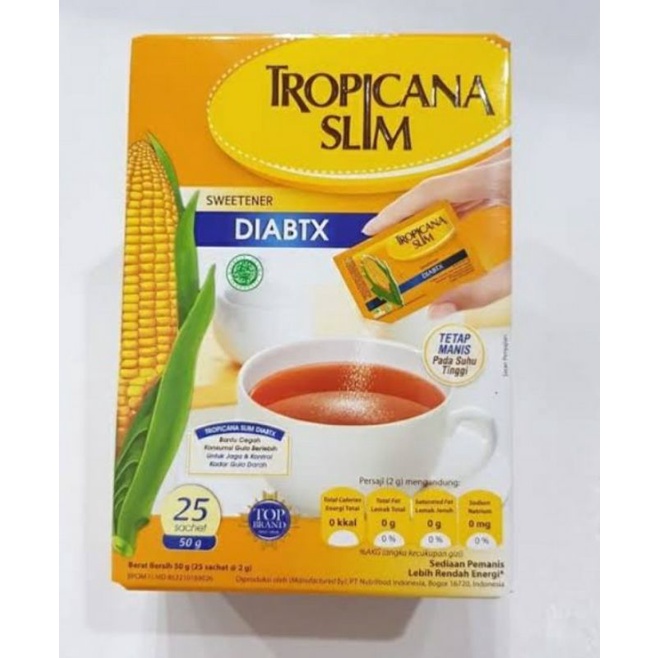 

Tropicana Slim Sweetener Diabtx Classic Original 50gr Isi 25's 50's