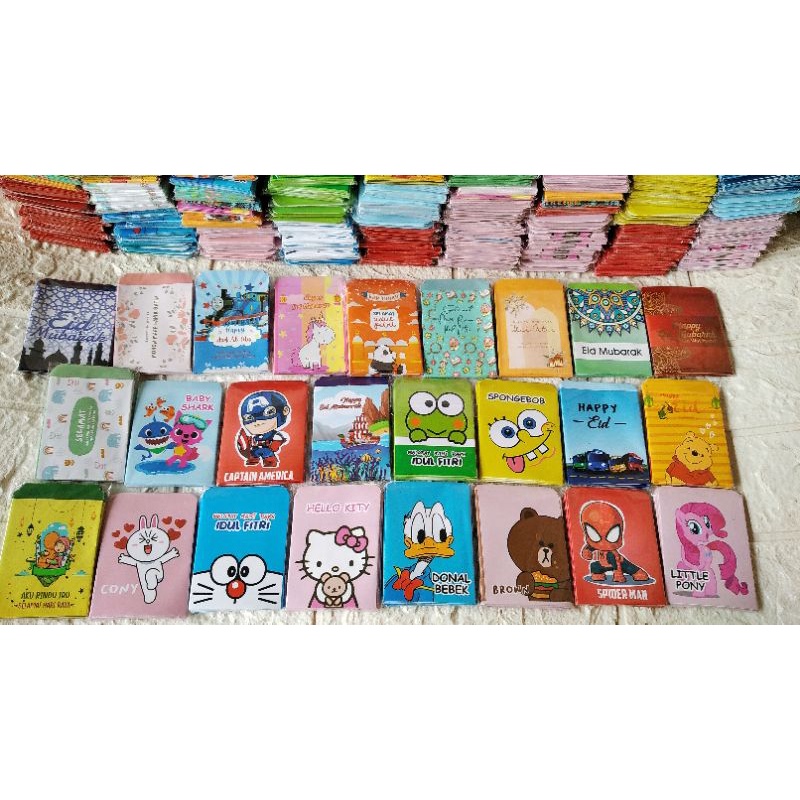 

100 lembar amplop lebaran [10 pack] amplop lebaran motif bahan glosy / 1 pack isi 10 amplop mini