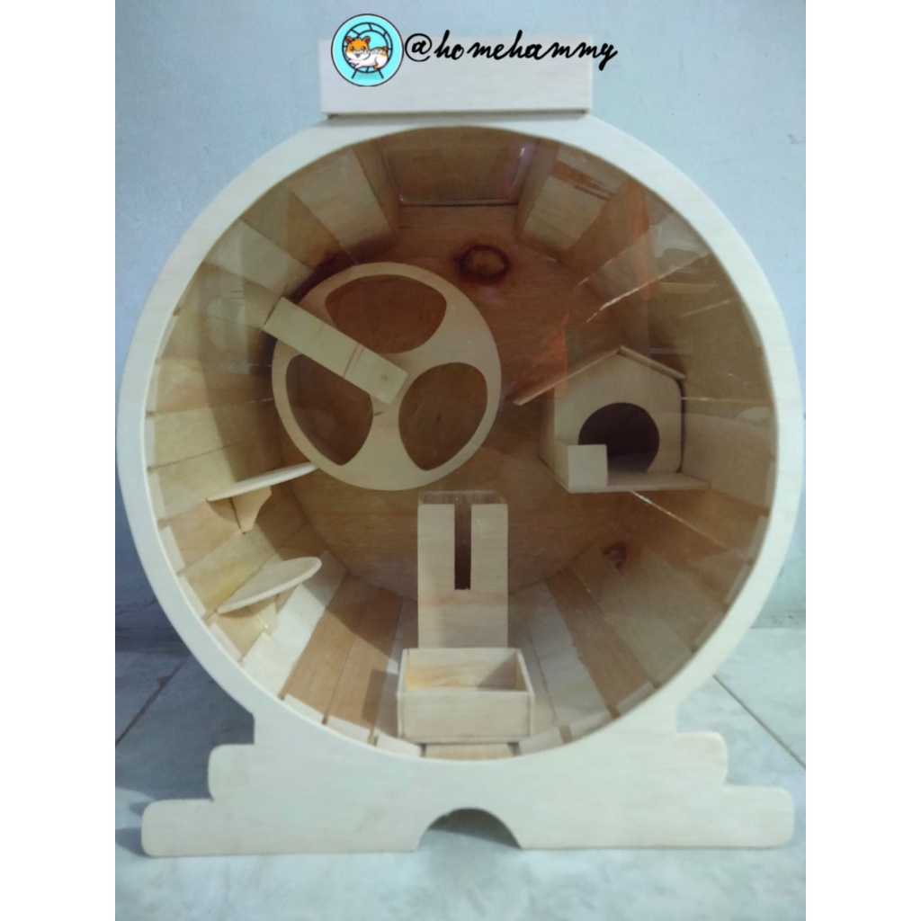 KANDANG HAMSTER AKRILIK BULAT DIAMETER 30 CM