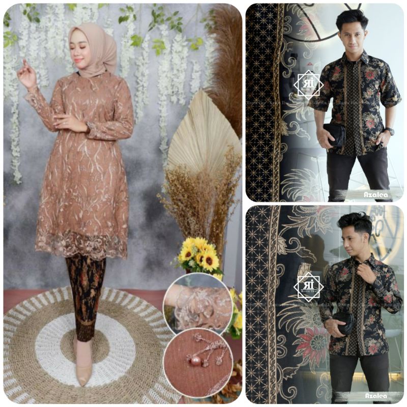 COUPLE / BAJU BATIK COUPLE KEBAYA TUNIK / KEBAYA COUPLE BATIK MODERN / SET KEBAYA TUNIK MODERN / TUN