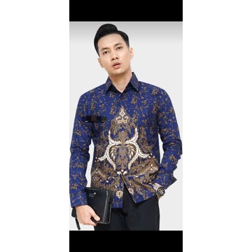 KEMEJA BATIK MODERN SLIMFIT PANJANG BAHUN KATUN HALUS FULL FURING HALUS