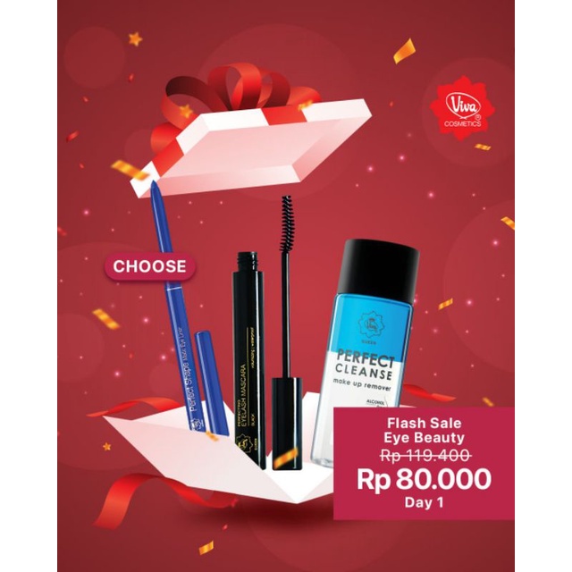 Paket 1 Perfecting Eyelash Mascara 1 Eye Liner Matic 1.Perfect Cleanse Make Remover viva
