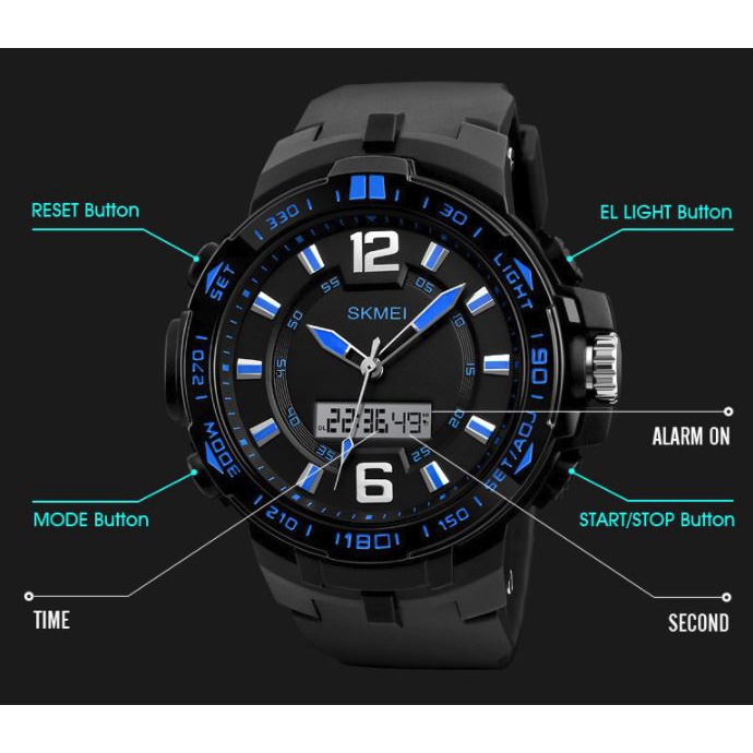 Jam Tanga Pria SKMEI Analog Digital Pria -1273