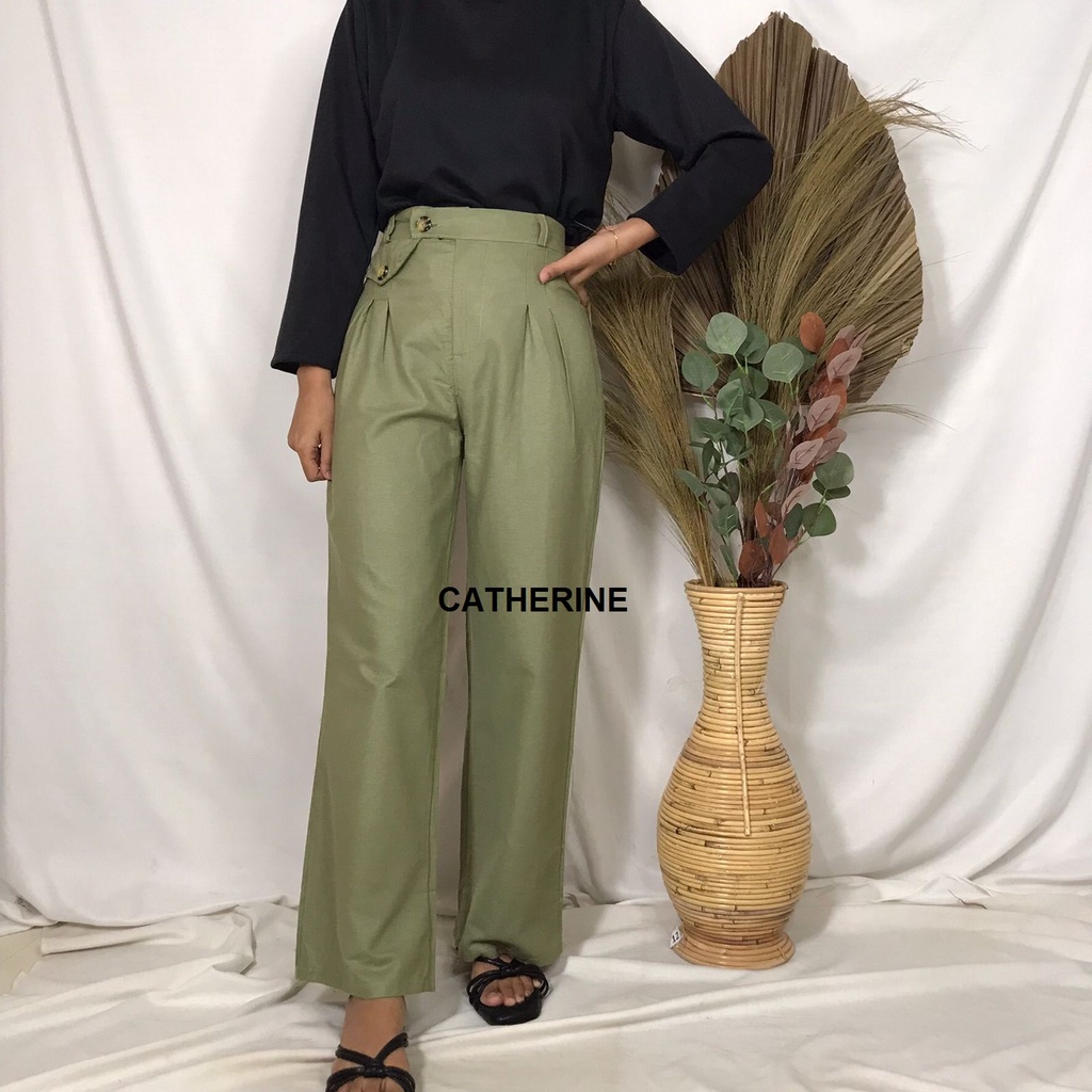 CELANA LINEN ANGEL 885/CELANA LOOSE PANTS/CELANA HIGHWAIST