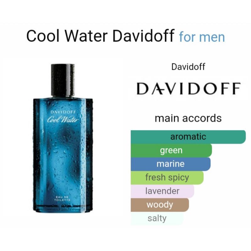 BIBIT PARFUM DAVIDOF C00L WATER BY DULBERG - ASLI 100%