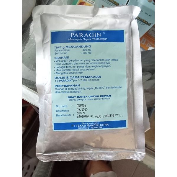 Paragin 100gr penurun panas unggas