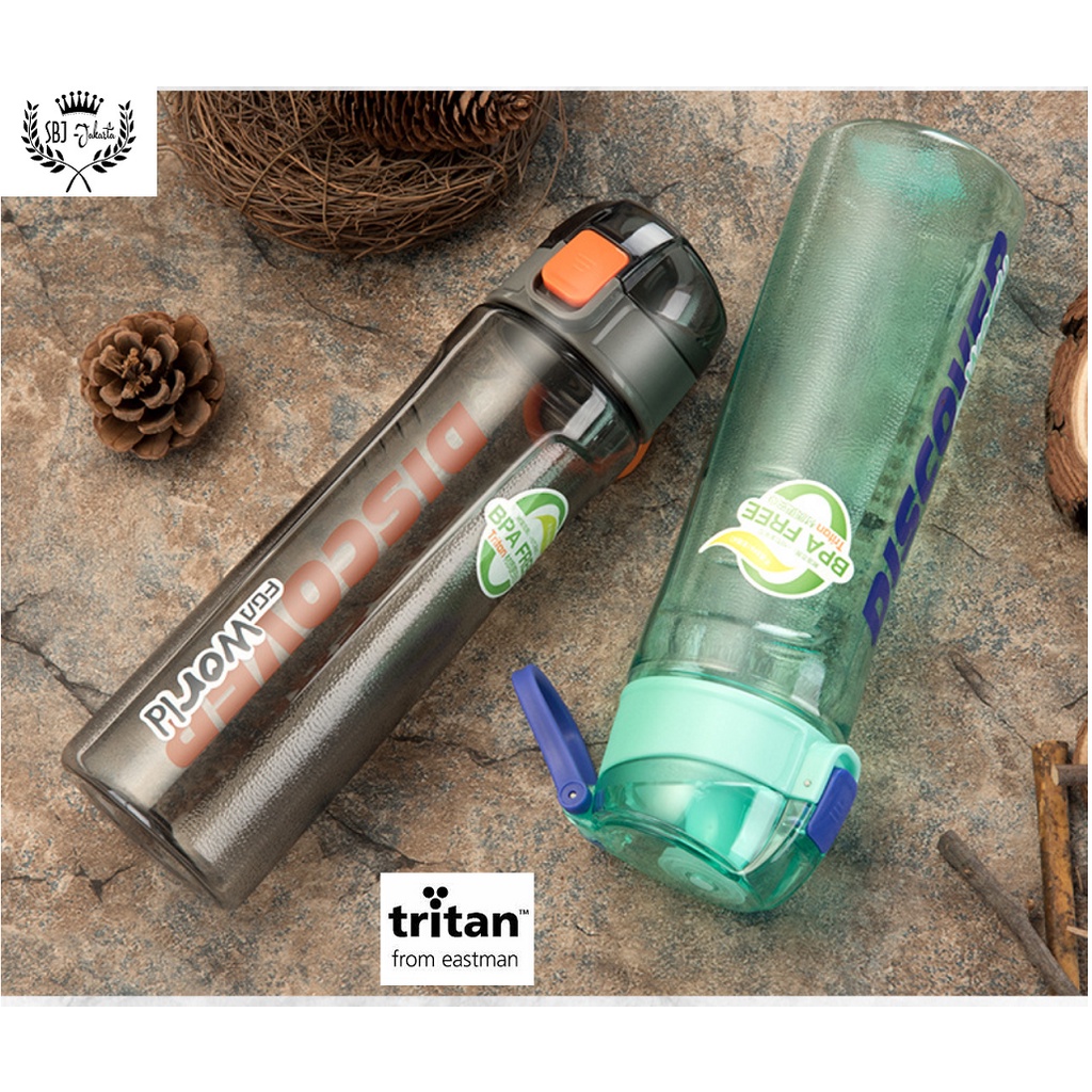 BOTOL MINUM TRITAN 100% BPA FREE FGA DISCOVER SPORT EDITION - 750ml - TANPA SEDOTAN