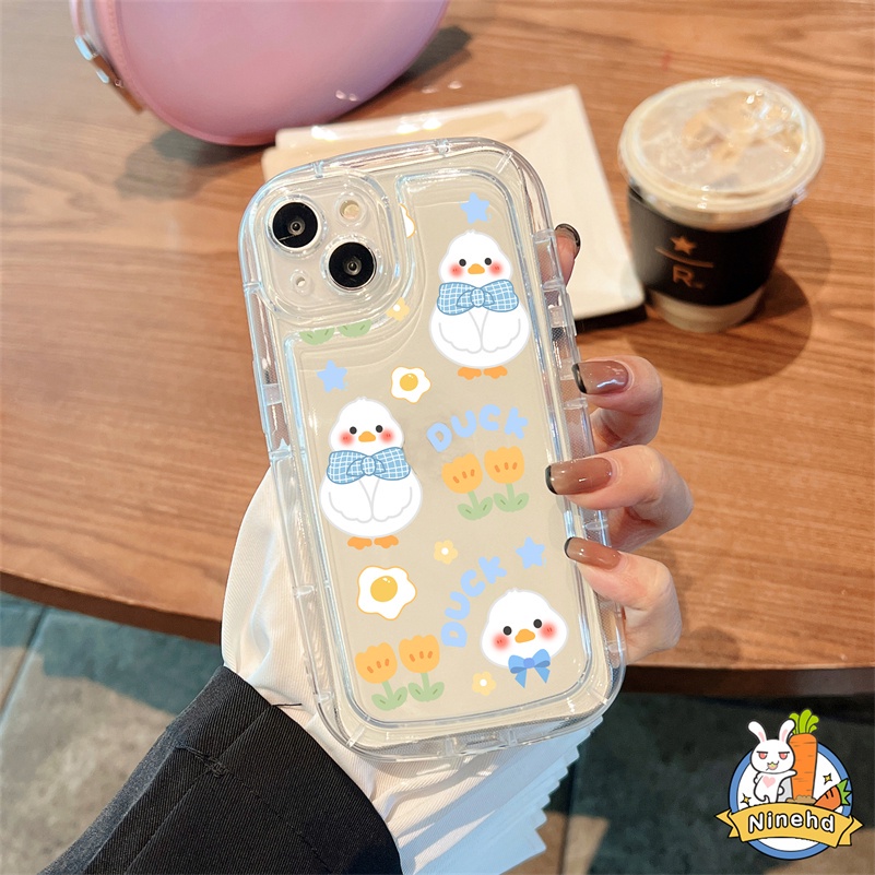 Soft Case Silikon Motif Bebek Untuk iPhone 14 13 12 11 Pro Max X Xr Xs Max 8 7 6 6s Plus SE 2020