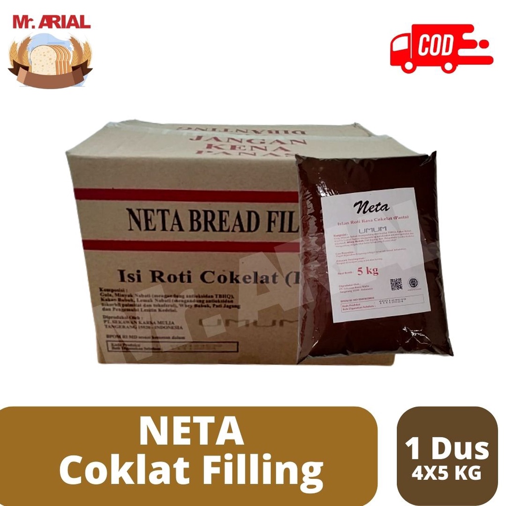 

NETA Bread Filling PASTA COKELAT (UMUM) @4X5 KG