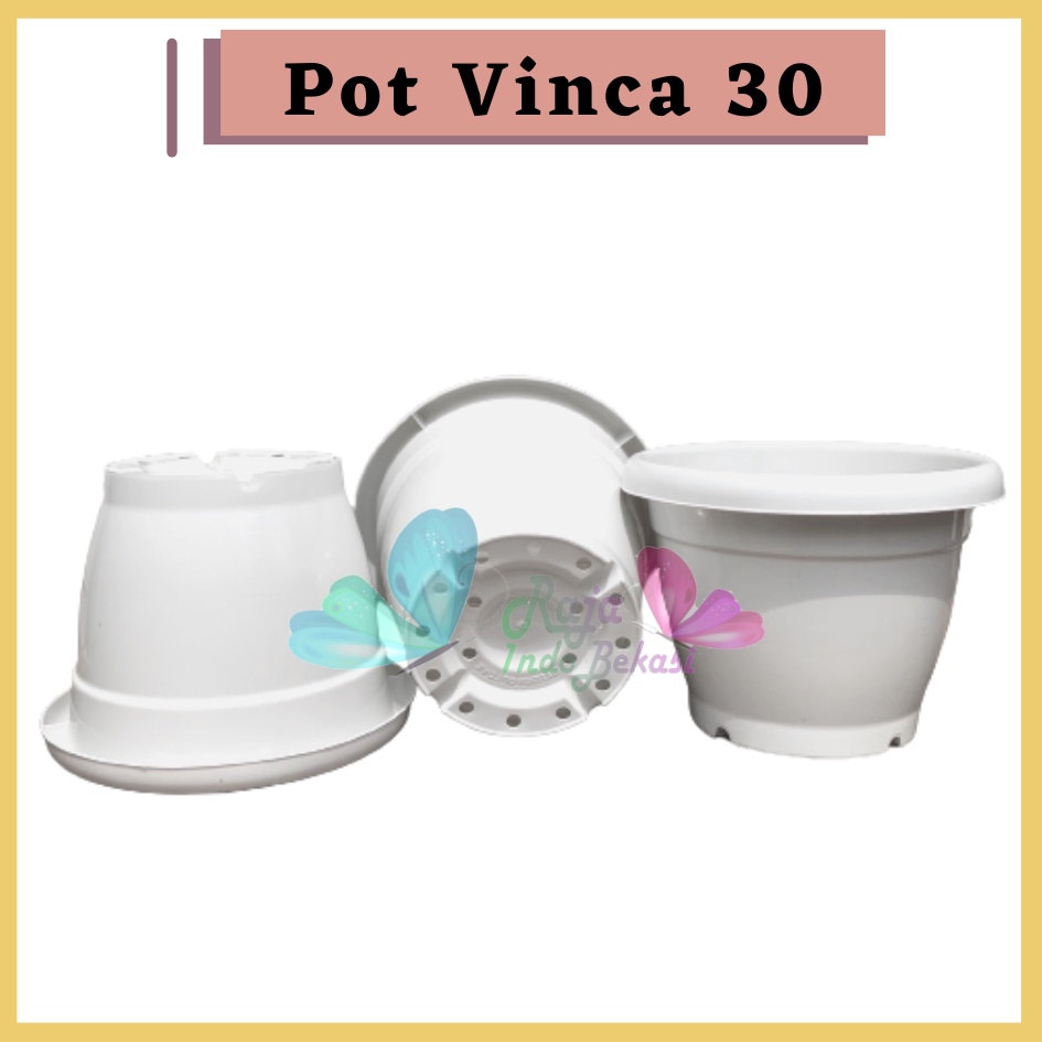 Pot VINCA 30 PUTIH Pot Plastik Bunga Jumbo Besar Tebal Murah Tanaman Bkn Pot Tawon 30 Pot Tulip 45 20 30 Galaxy 25 40-Pot Bunga Putih 30 Strawberry | Pot Tanaman Plastik Besar