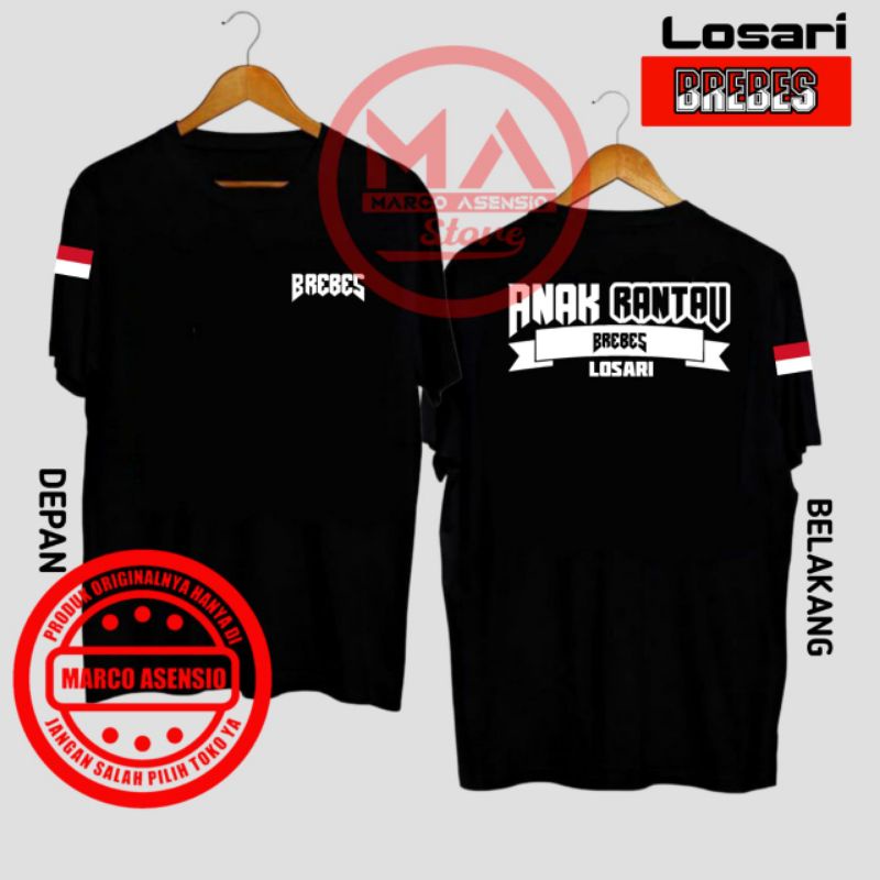 KAOS PREMIUM FASHION PRIA MAUPUN WANITA DESAIN TULISAN ANAK RANTAU LOSARI BREBES | RMS1 JTG