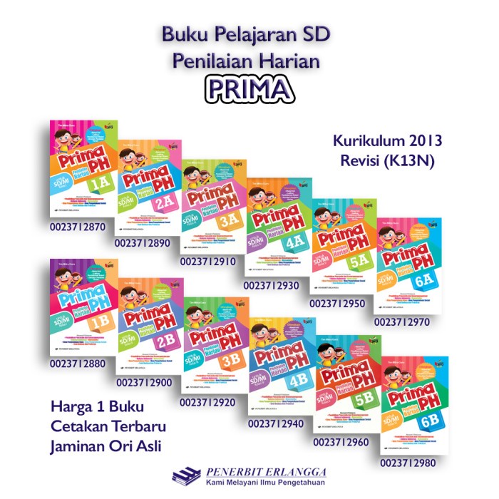 

BUKU PRIMA PENILAIAN HARIAN KELAS 1 2 3 4 5 6 SD ERLANGGA