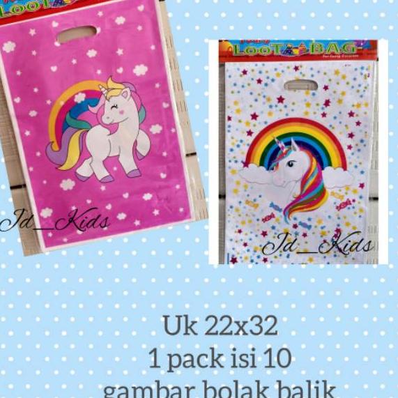 

DNL874 Plastik Goodie Bag Model Tenteng Unicorn seri ##