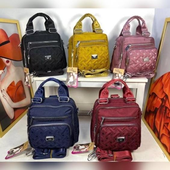 TAS ORI CHIBAO KANVAS BORDIR 3in1 Ransel Slempang Jinjing CB1813 5Slet