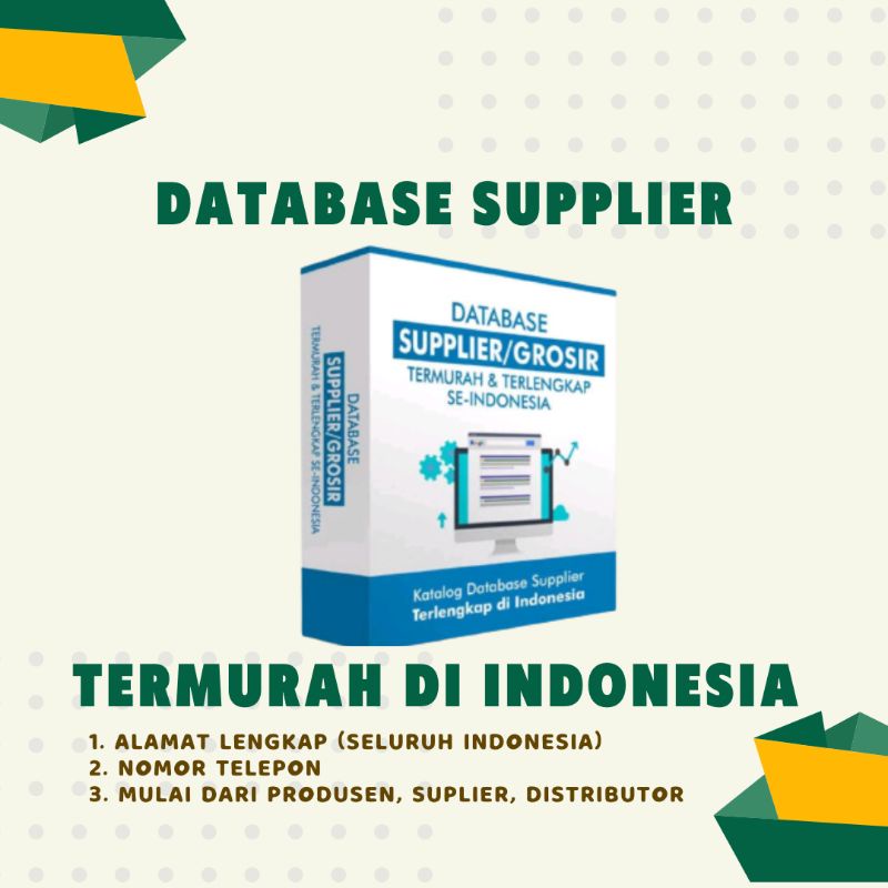 Paket Database Supplier Murah dan Terlengkap