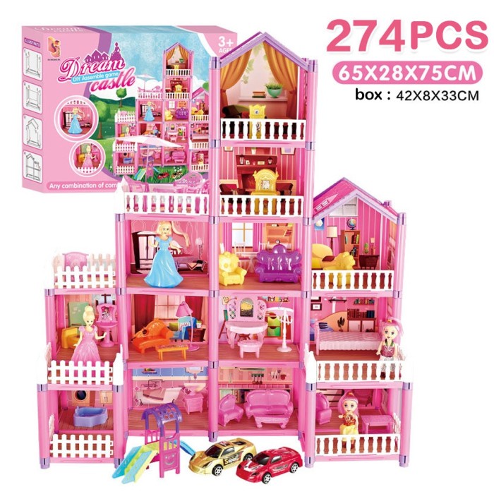 Mainan Edukasi Anak Dream Castle Barbie DIY / Rumah Barbie Jumbo - Jumbo