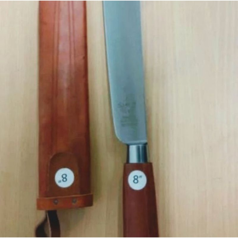 pisau cap garpu 8 inch + sarung ORI 100% Made in solingen germany