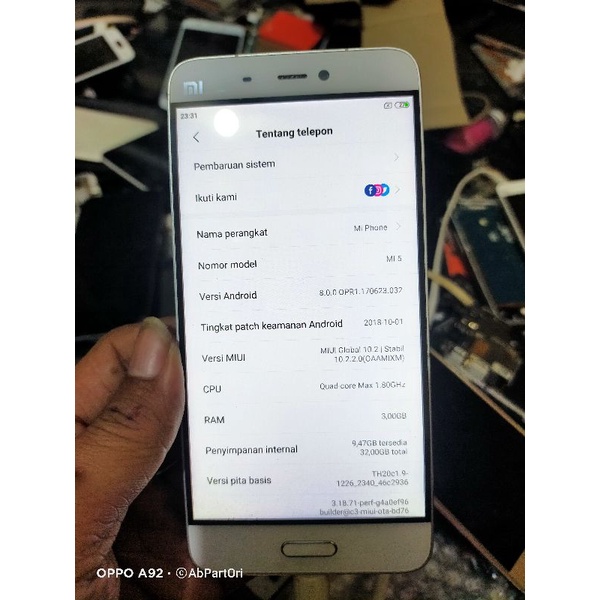 lcd xiaomi mi5 mi 5 cabutan