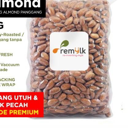 

Discount | TD4 | Kacang Almond Roasted / Panggang 1 kg GRADE A PREMIUM Original [REMYLK]