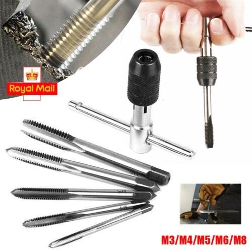 Jual Mata Bor Ulir SET 7pcs HSS Hand Tap Drill 7 Pcs Pembuat Drat Baut ...