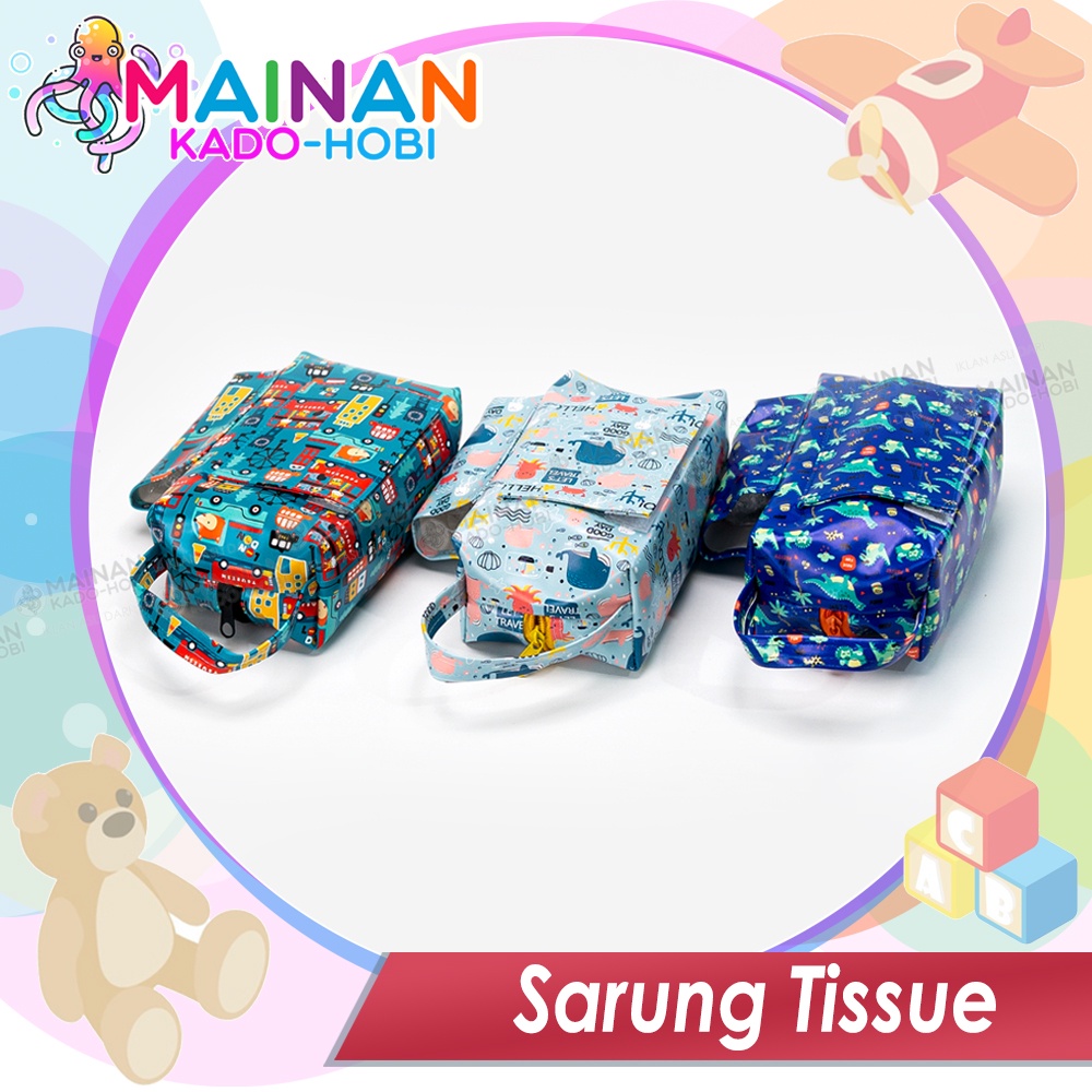 HADIAH ULANG TAHUN ANAK SARUNG TISSUE KARAKTER CARTOON TEMPAT KOTAK TISU