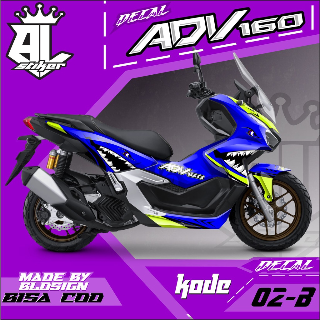 BL STIKER - Stiker ADV 160 Full Body Decal Stiker ADV 160 2022 Adventure Aksesoris Motor ADV Lis Var