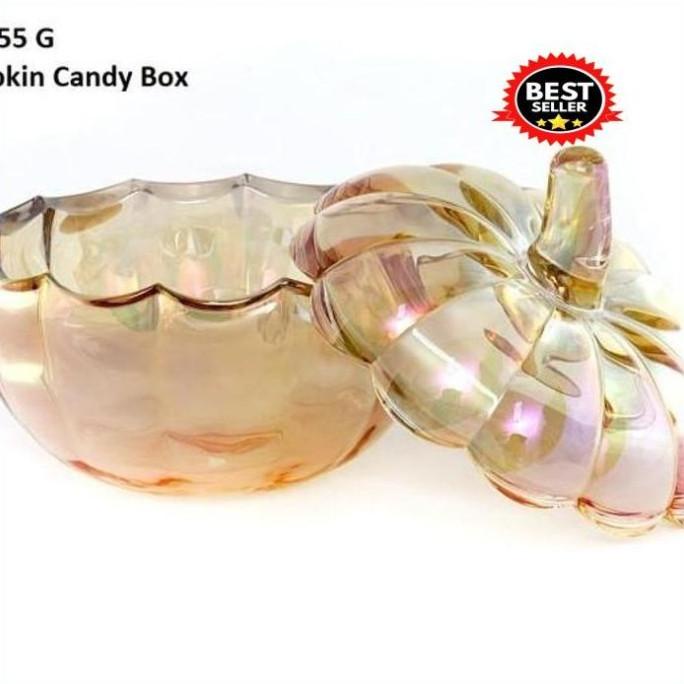 PUMPKIN CANDY BOX SH0255-G (GOLD) TOPLES KRISTAL BUAH LABU VICENZA RG465F25R