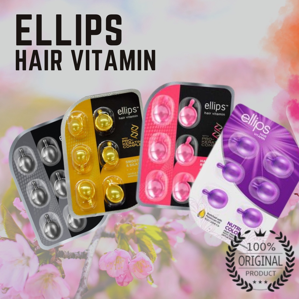 ELLIPS Hair Vitamin With Pro Keratin Complex Blister 6 Capsul @1ml - Hair Protection