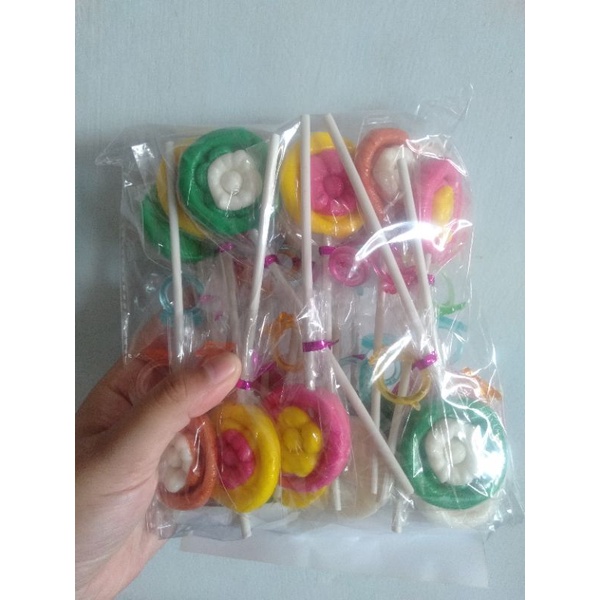 

PERMEN LOLIPOP 4 CM BUNGA BULAT (20PCS)/PERMEN LOLIPOP KARAKTER