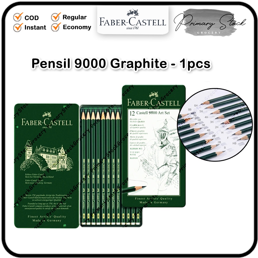 

Pensil Faber Castell 9000 Graphite Pencil Pensil Lukis Ujian HB B 2B 3B 4B 5B 6B 7B 8B H