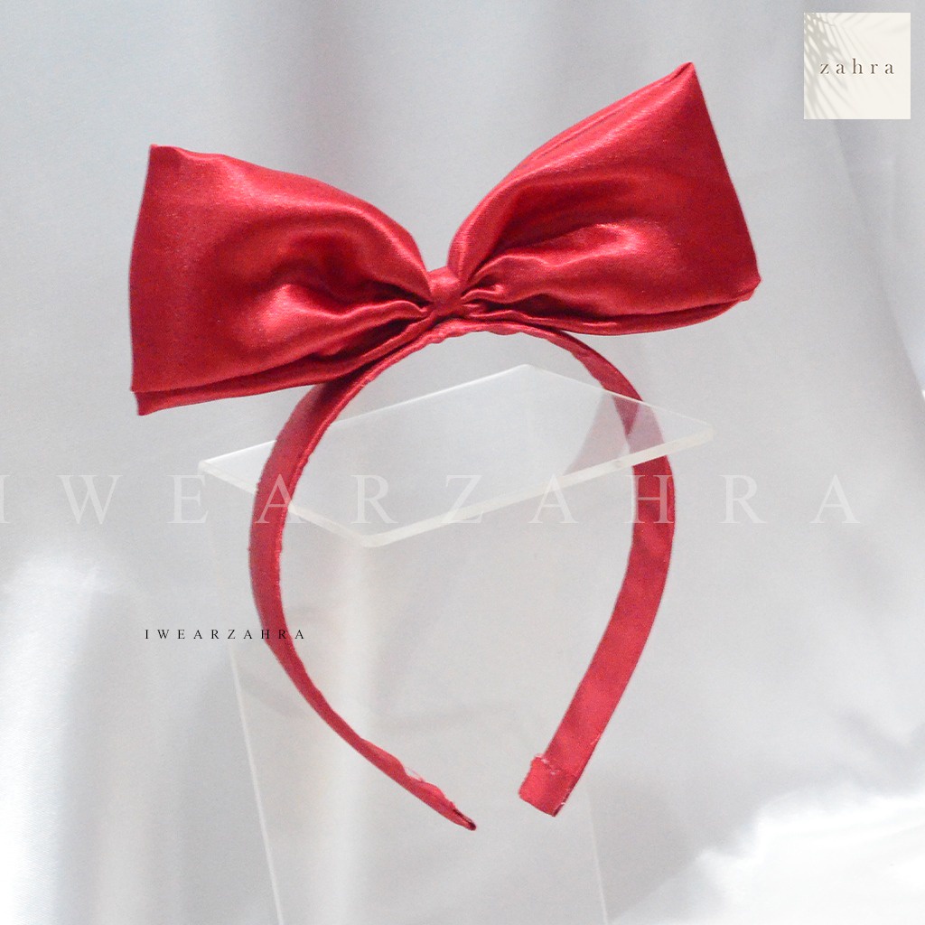 BANDO PITA - Ribbon Stand Headband Valentine Day Korean Fashion Aksesoris Rambut Wanita Anak Perempuan Ulang Tahun Gift Cantik Lucu Murah