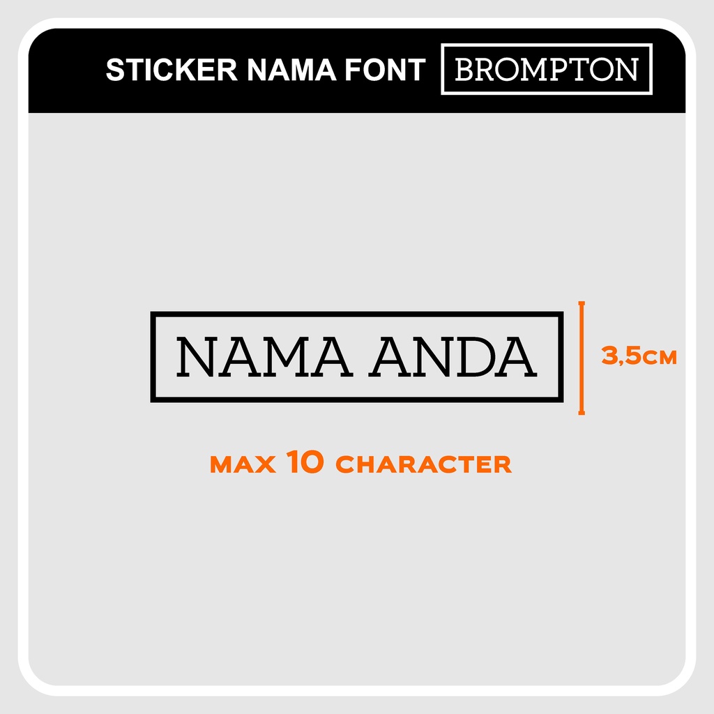 CUTTING STICKER CUSTOM / CUTTING STICKER SEPEDA BROMPTON / CUSTOM STIKER BROMPTON / CUSTOM STICKER B