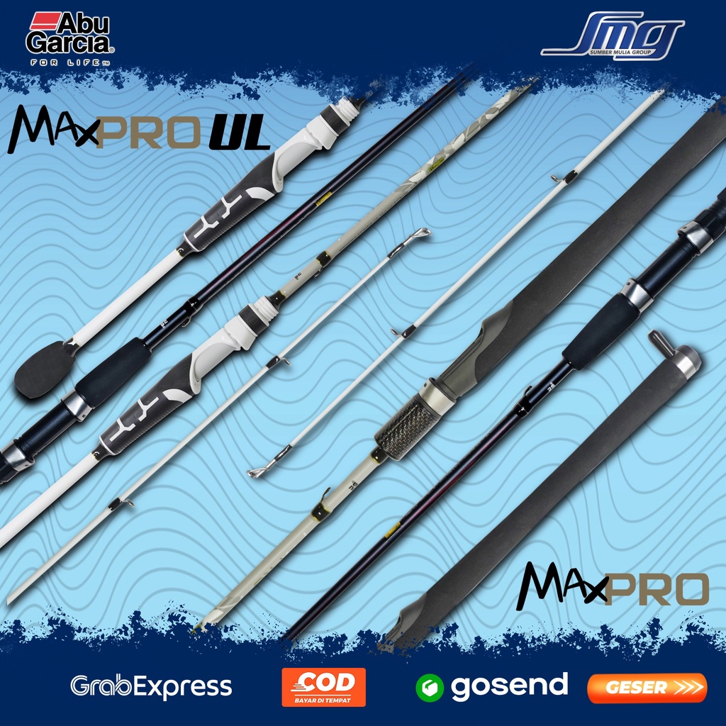 JORAN PANCING LAUT CASTING SPINNING ABU GARCIA MAX PRO CARBON HOLLOW MURAH & KUAT RING FUJI 180CM