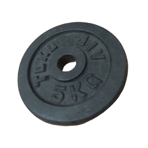 Plat Barbel Besi 5 kg Plat Dumbbell Besi Solid - Barbell Angkat Beban