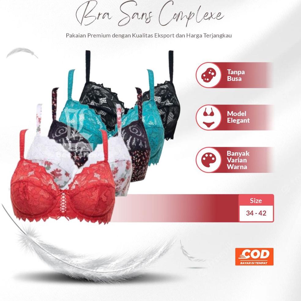 L85  Size 36 Bh Sans Complexe Arum Underwired Bra Branded Berkawat Tanpa Busa  BARANG TERUPDATE ⇭