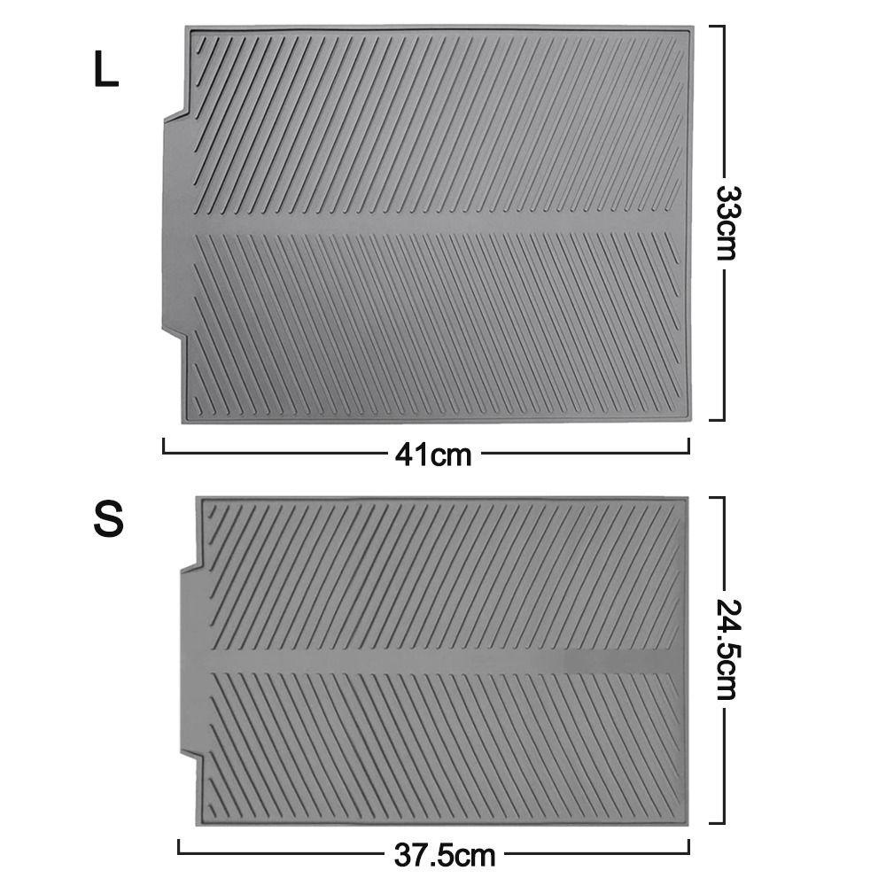 Solighter Sink Dish Draining Mat Silicone Panci Piring Peralatan Dapur Tatakan Gelas Anti Panas