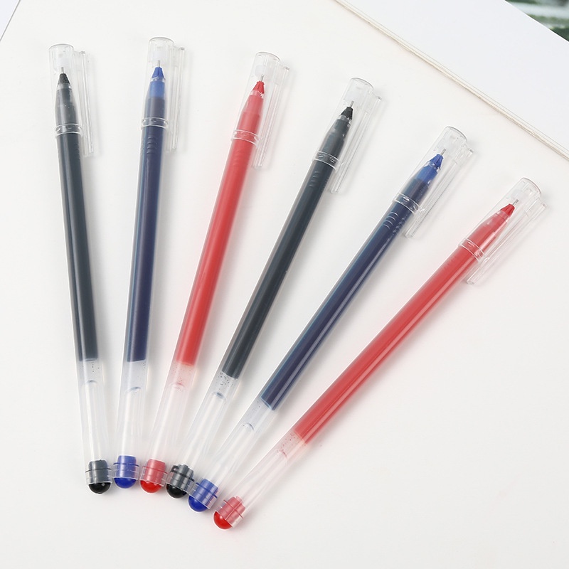 HZ Pulpen Gel Polos Ink 0.5mm Standar Pulpen Alat Tulis Stationary Kantor Sekolah Pena Pen Tinta Cair Murah PK3