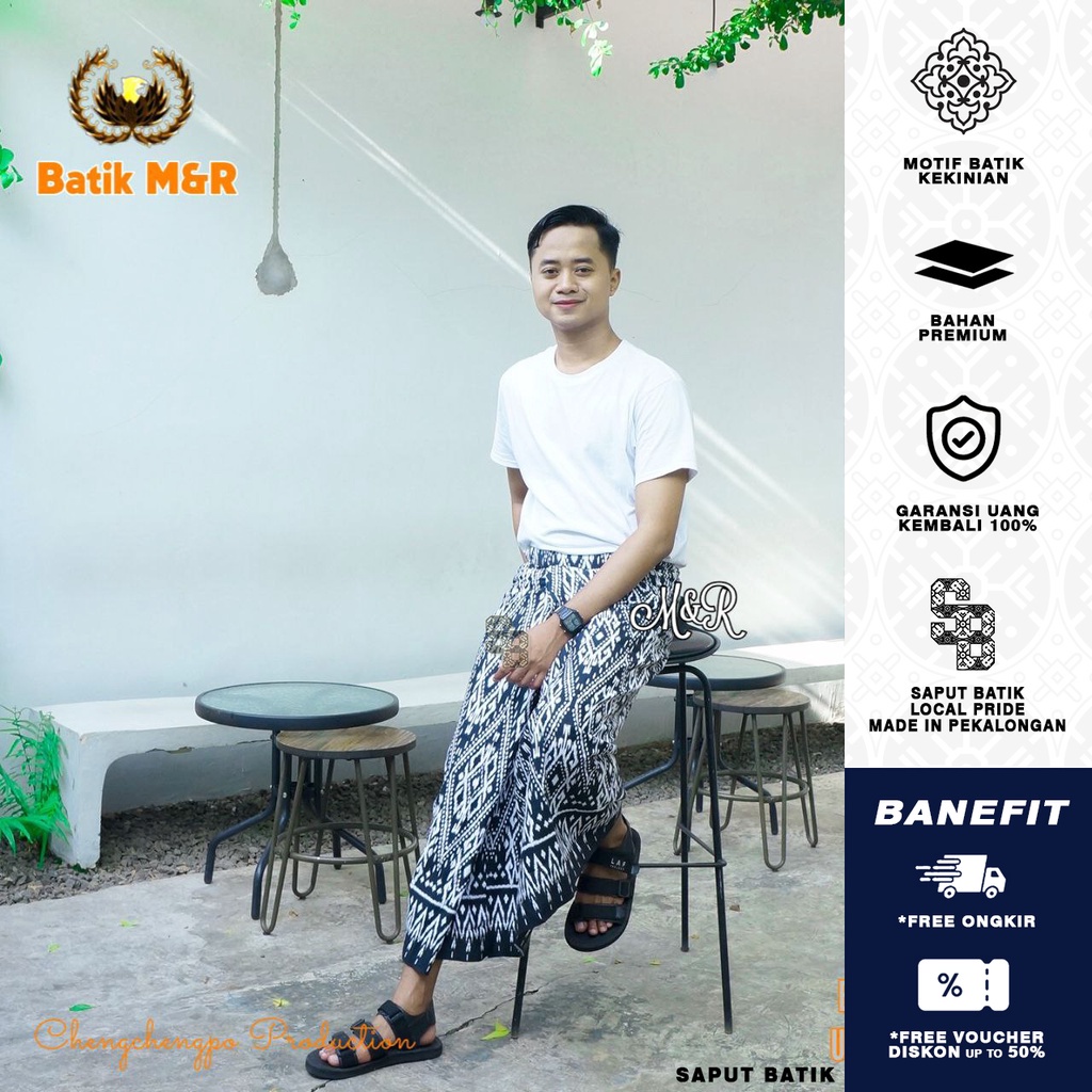Sarung Batik - Kecubung Putih - Esklusif - Sarung Batik Pekalongan Original Product By Saput Batik