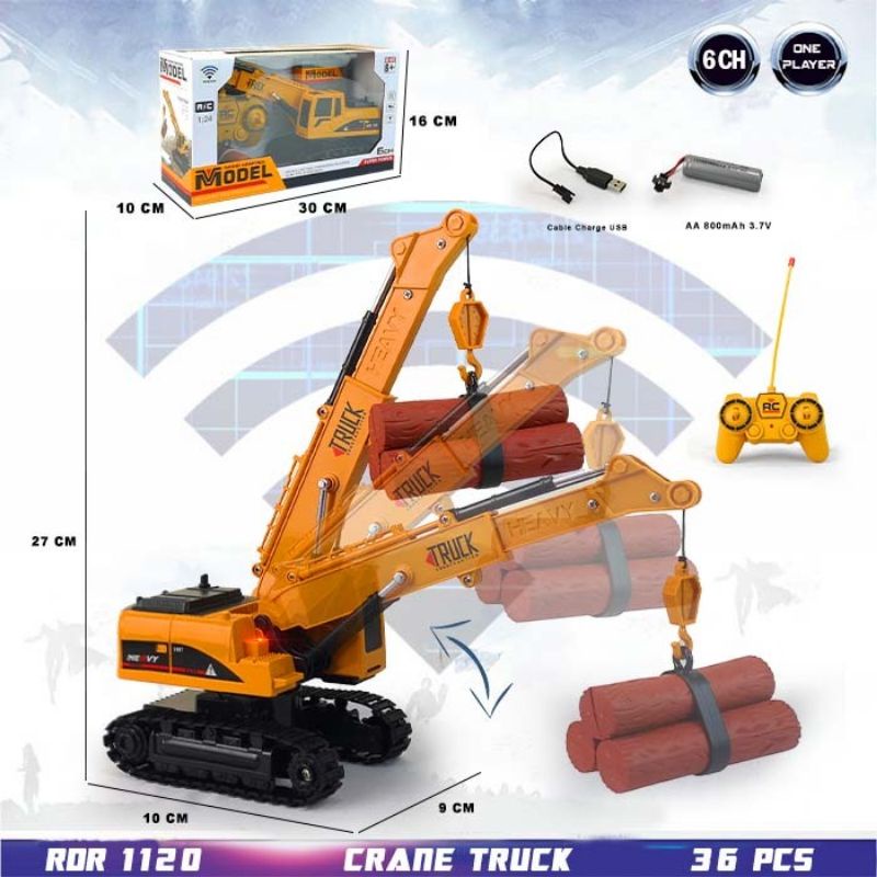 MOBIL REMOT CRANE CREN MAINAN ANAK MOBILAN RC CONTROL ENGINERING TRUCK CREN KONSTRUKSI