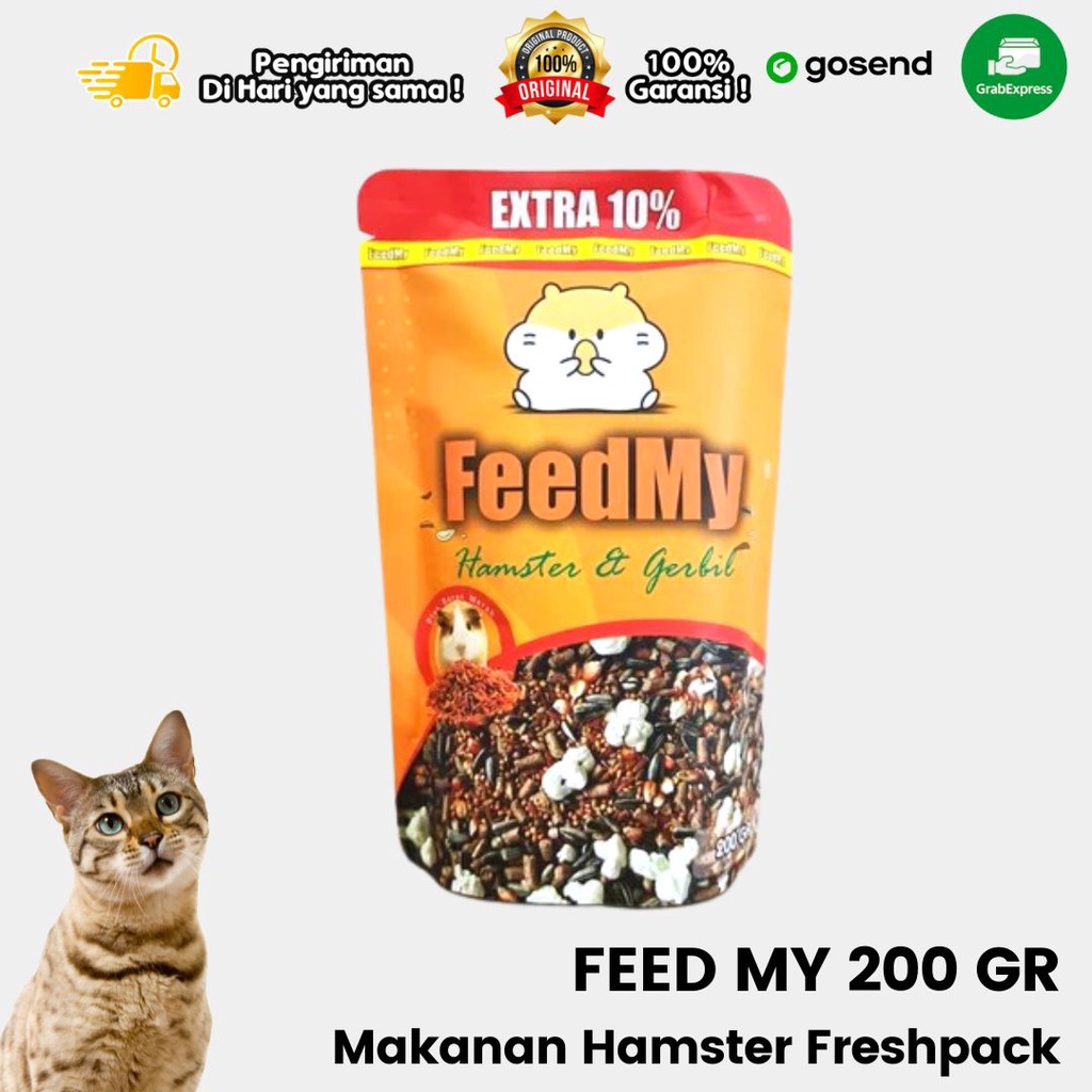 Makanan Hamster Dan Gerbil FEED MY 200 GR + BONUS 10 %