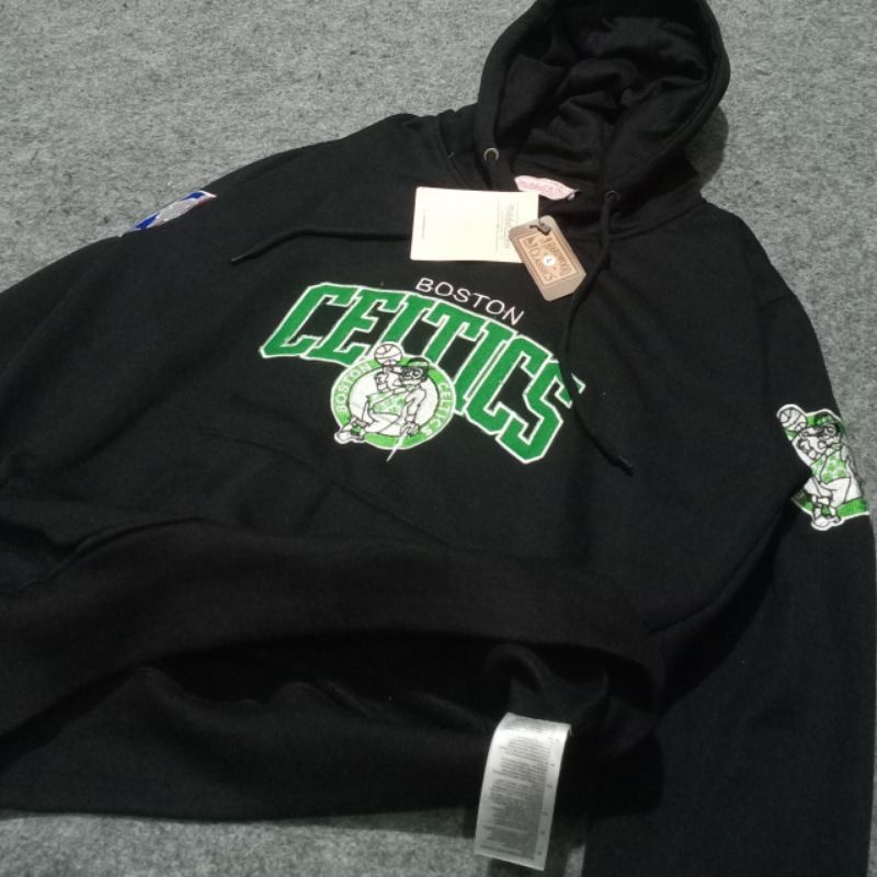 HOODIE CELTICS MITCHELL&amp;NESS PREM QUALITY HARDWOORD AUTHENTIC CLASSIC - JAKET CELTICS BASTON HOODIE BESELLER