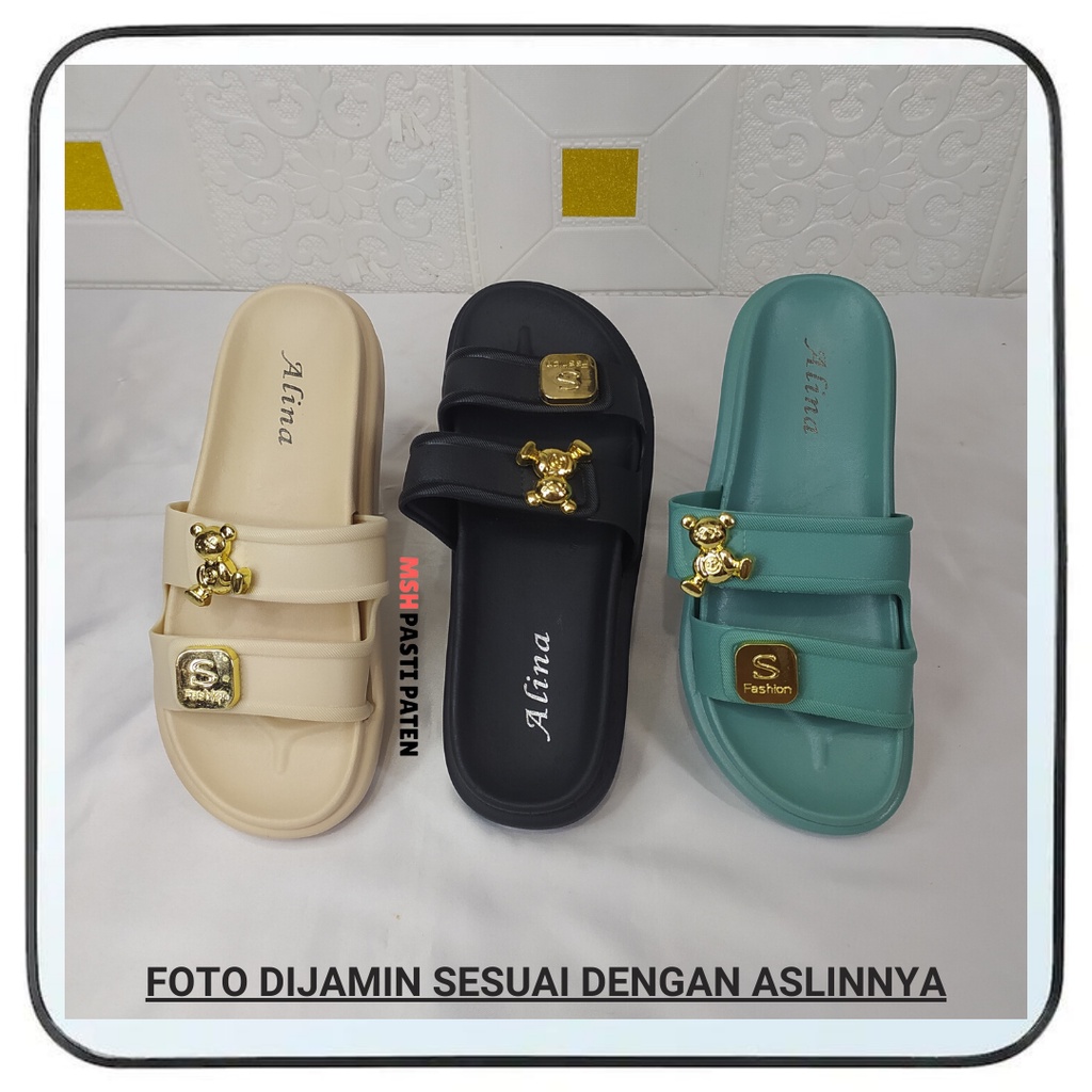 ALINA 840 Sandal Strap Import Wanita Empuk Tahan Air
