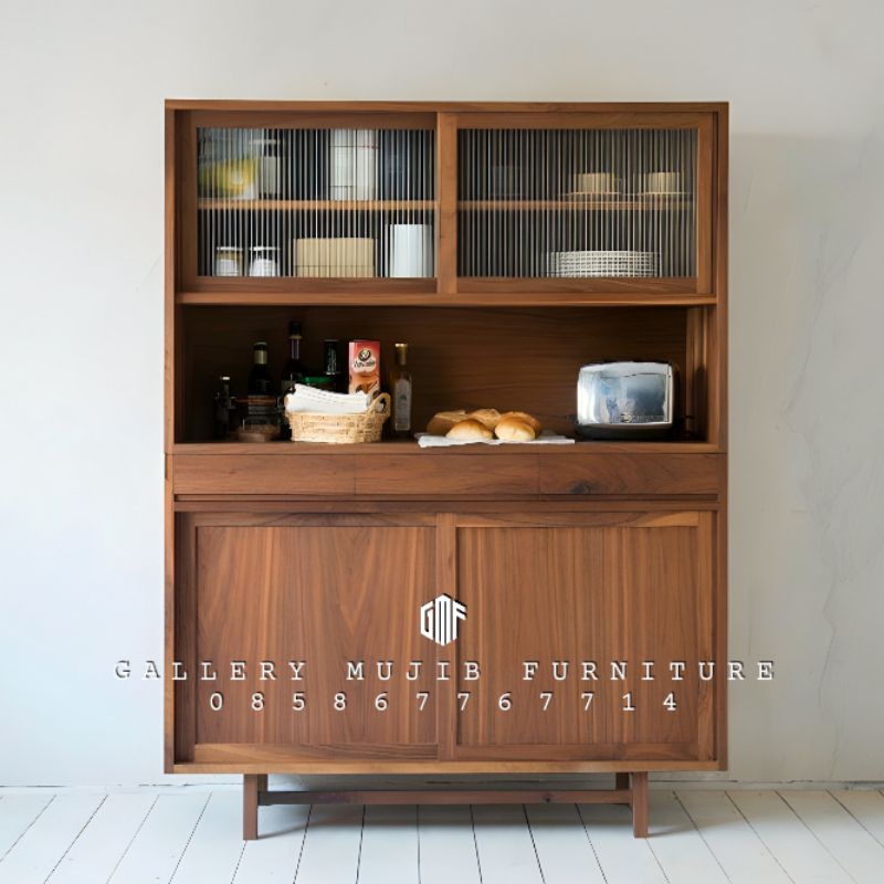 lemari rak dapur kayu jati lemari dapur klasik jati