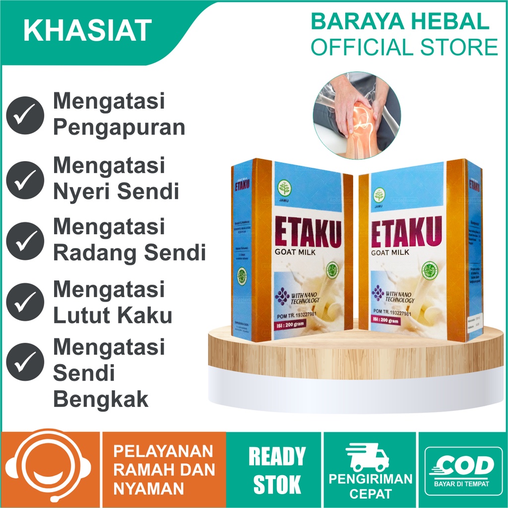 Obat Pengapuran Nyeri Sendi Radang Sendi Pegal Linu Lutut Kaku Susu Kambing Etawa Walatra Etaku