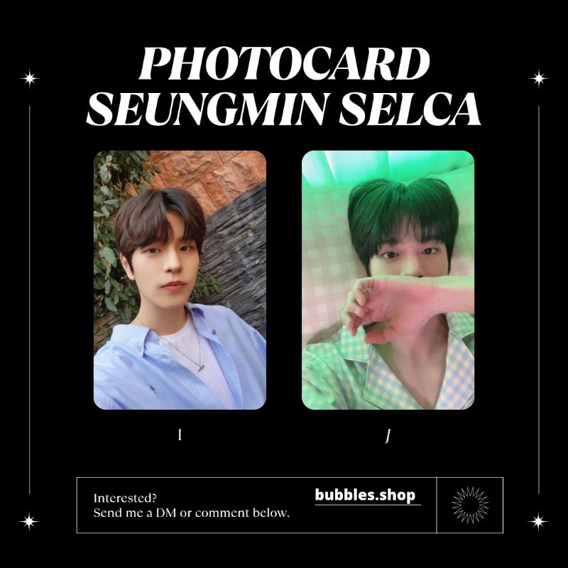 PHOTOCARD UNOFFICIAL SEUNGMIN STRAYKIDS SELCA