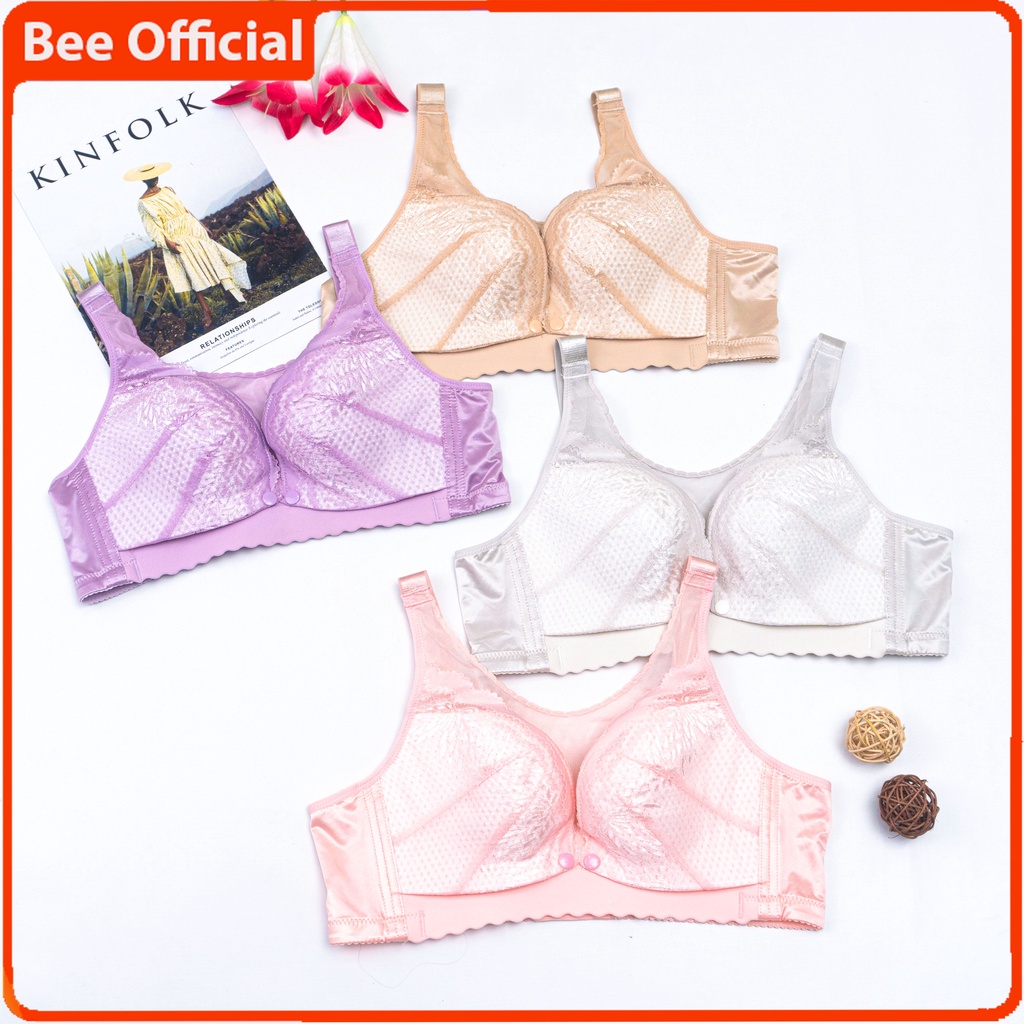 BEE - Bh Menyusui Tanpa Kawat Cup C / Bh Busui Maternity Bra Motif Bunga 008 TM