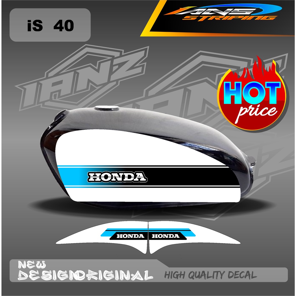 DECAL KONSEP TANGKI CB100 OLD STIKER LIST HOLOGRAM/NON HOLOGRAM IS40