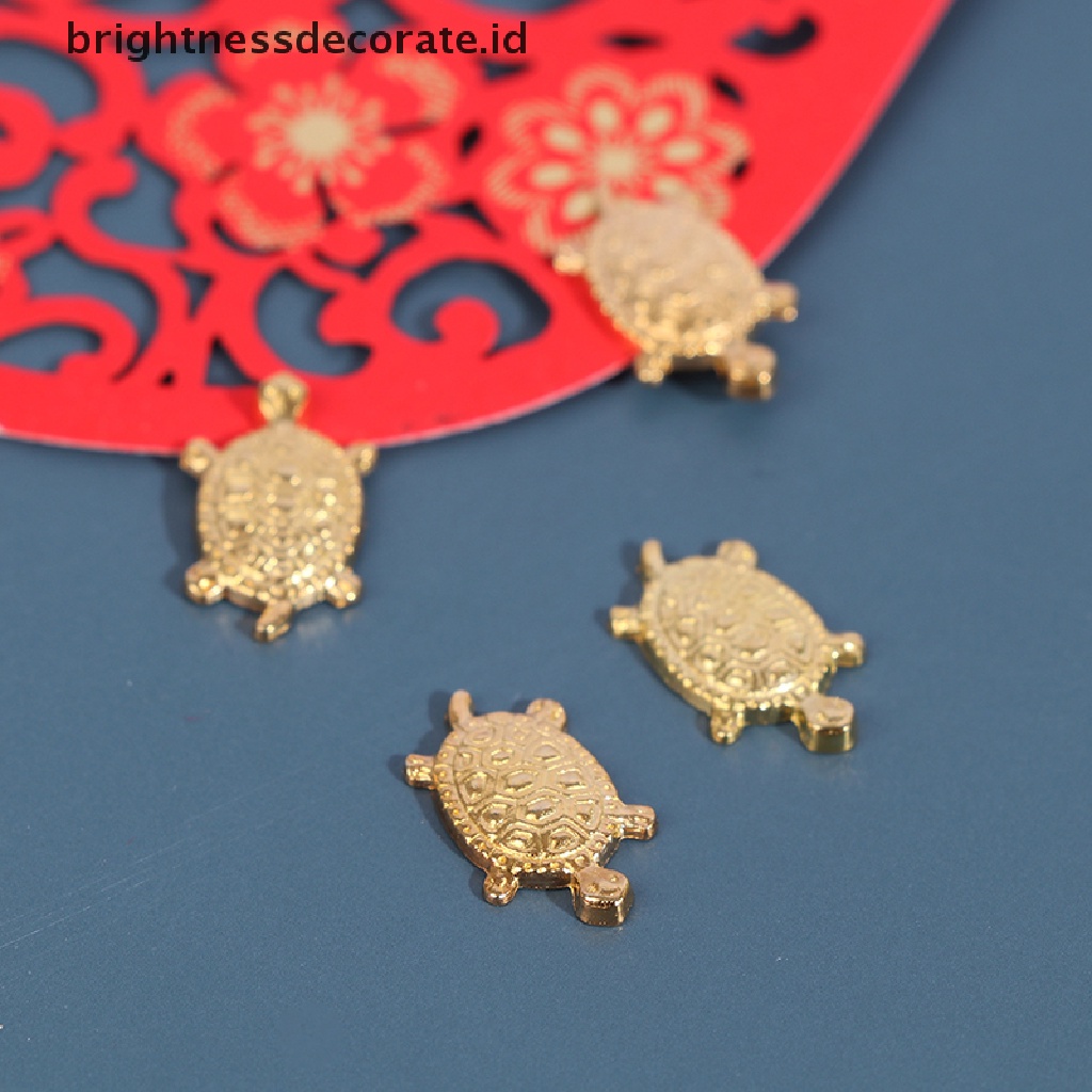 [Birth] 10pcs FengShui Golden Money Turtle Kura Keberuntungan Jepang Untuk Kekayaan Keberuntungan [ID]