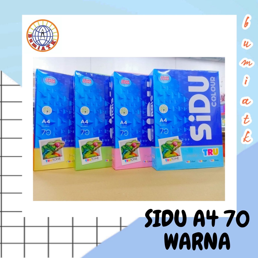 

KERTAS HVS / KERTAS HVS WARNA / SIDU WARNA KERTAS HVS A4 70GR PINK, BIRU, HIJAU, KUNING